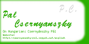pal csernyanszky business card