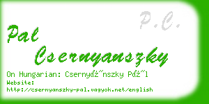 pal csernyanszky business card